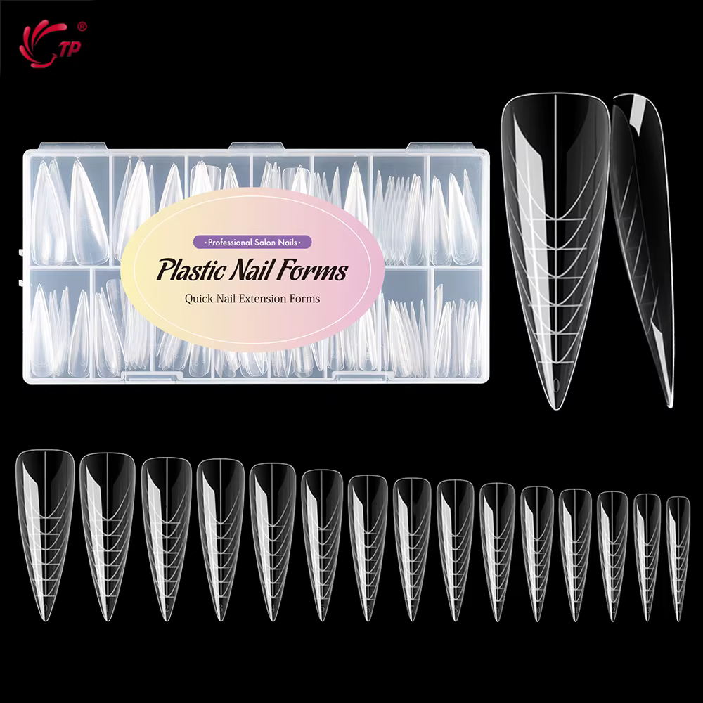 TP 75 pièces/150 pièces Stiletto double forme ongles acrylique construction rapide Gel moule couvert