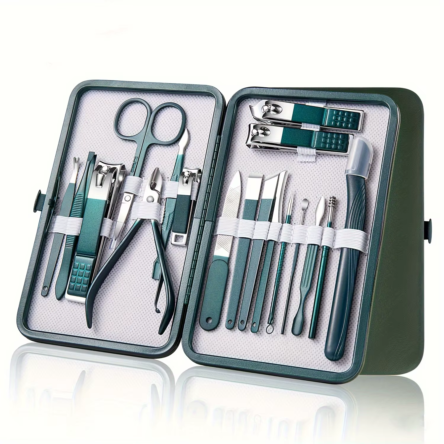 Kit professionnel de soins des ongles de 7 à 18 pièces, ensemble de manucure et pédicure en acier in