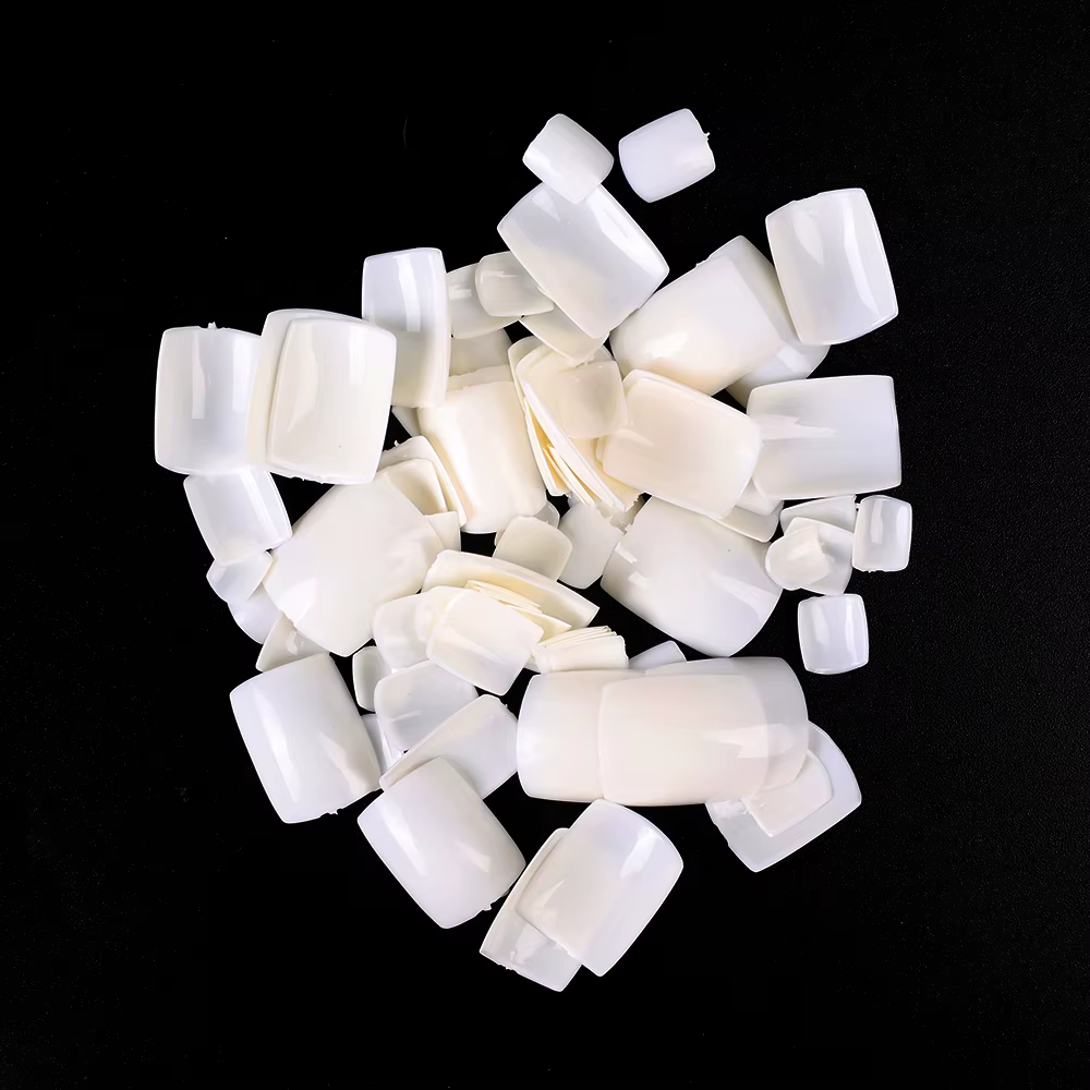 Faux orteils ongles français carré Nature blanc clair faux ongles pieds pointes d'ongles presse arti