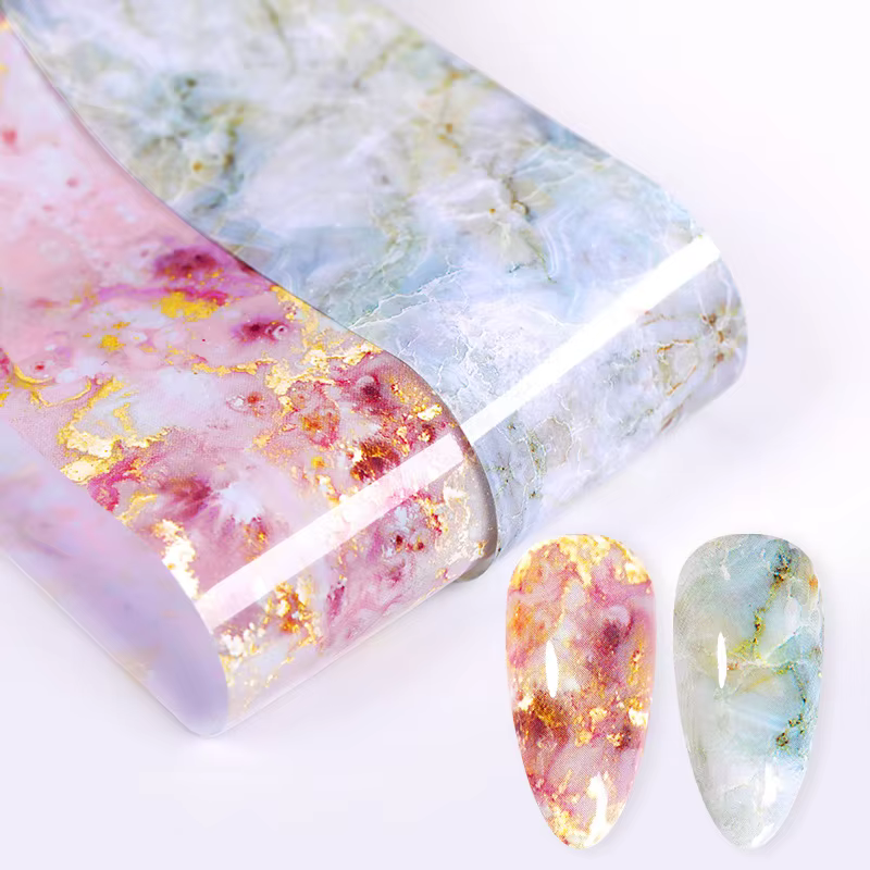 nail art stickers ongle nails art accesoires manucure Autocollants pour ongles motif marbre, feuille