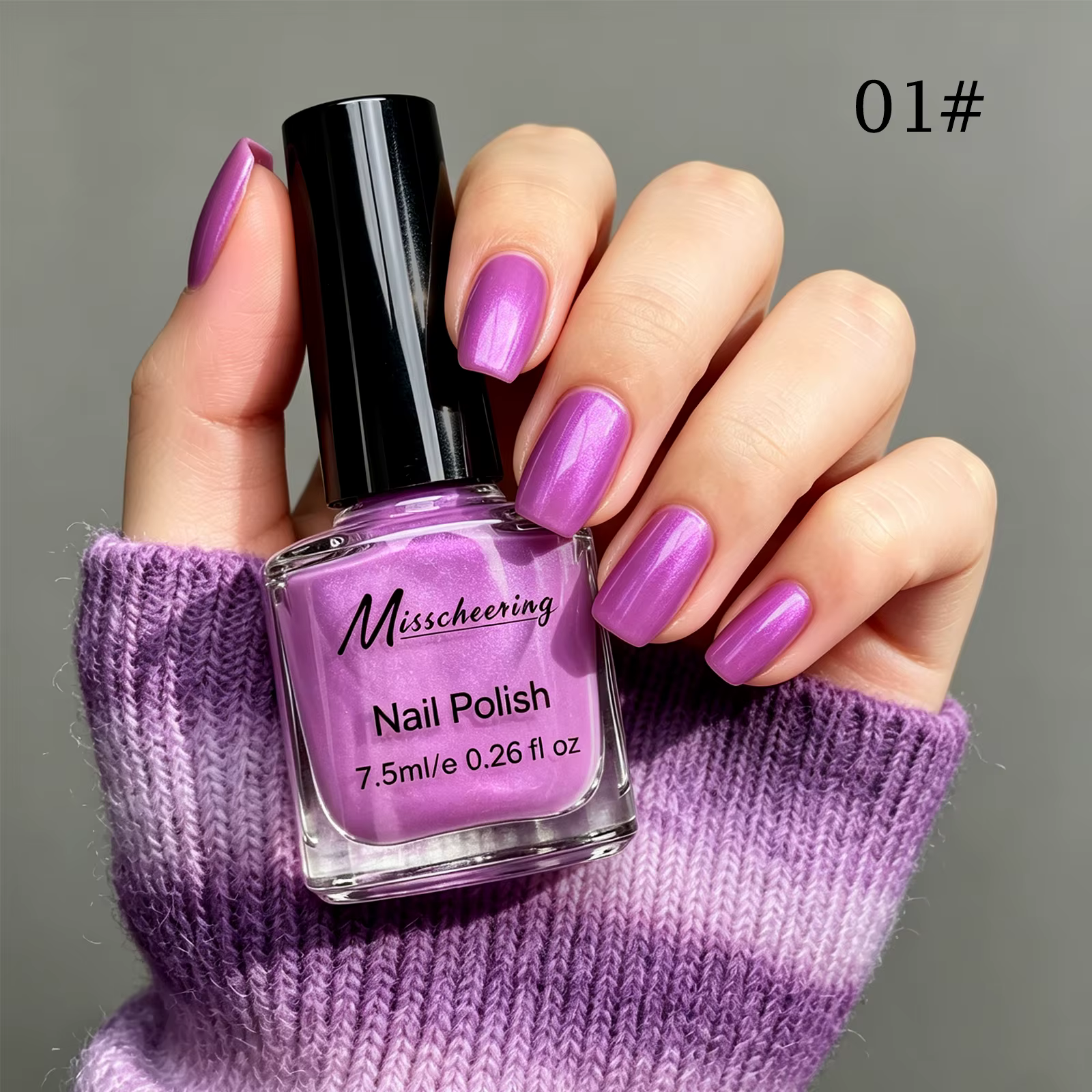 Vernis à ongles à base d'eau 7,5 ml, nacré, non pelable, longue tenue, séchage rapide, sans lampe UV