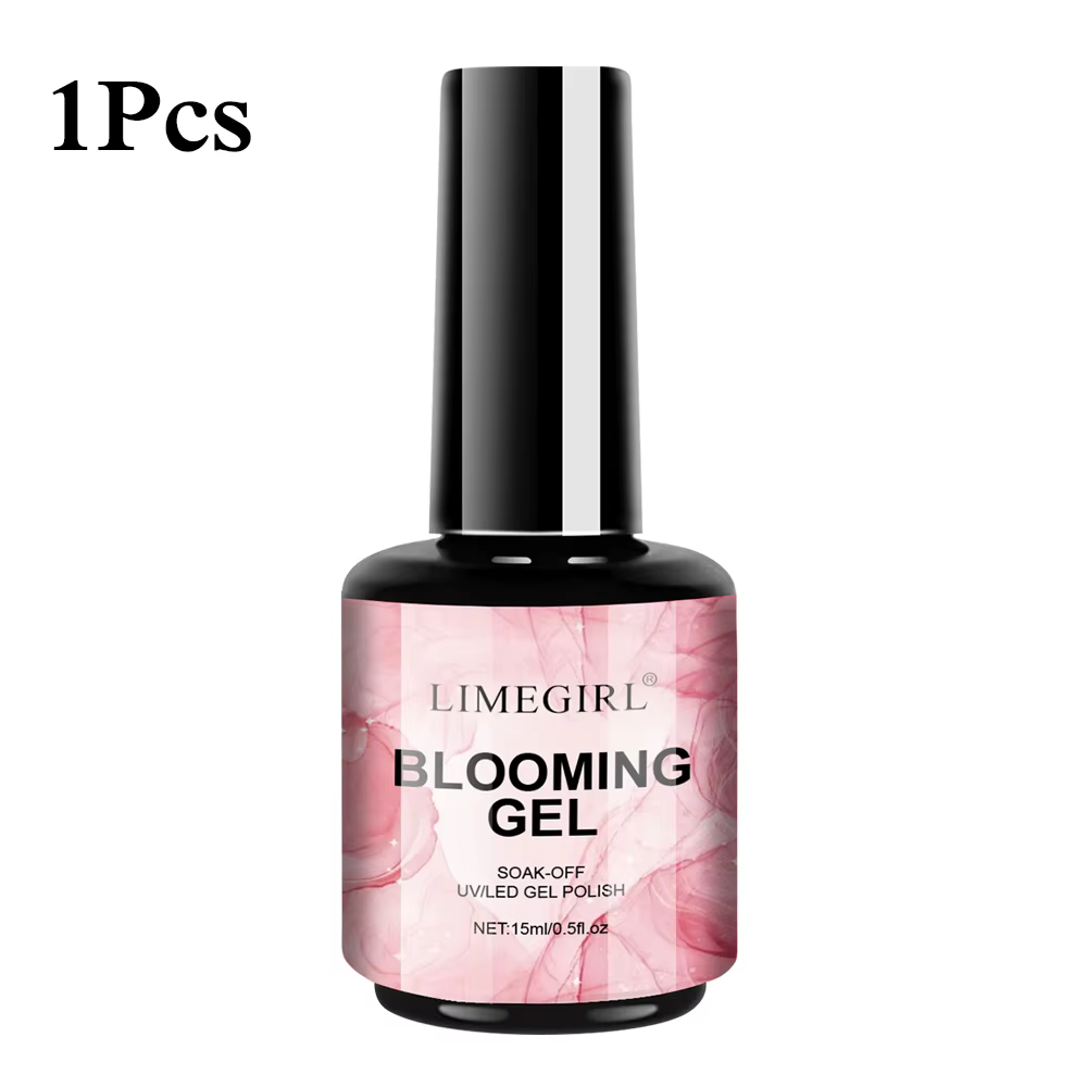 LIMEGIRL 15ML Gel floraison des ongles UV trempage propagation fleur de marbre effet d'épandage fonc