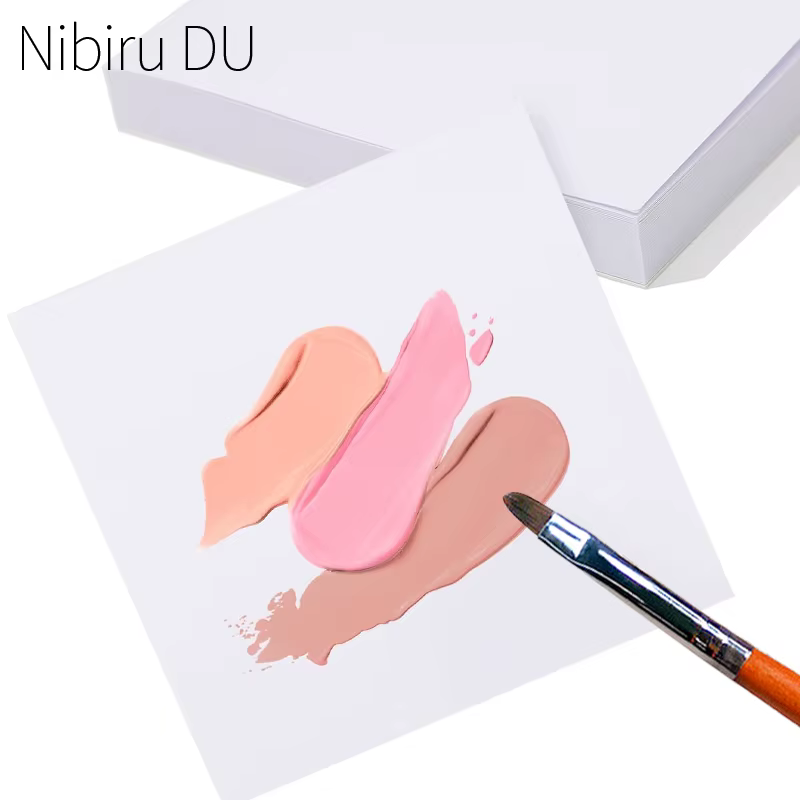 50 pièces Gel vernis à ongles Palette papier jetable Nail Art autocollant Gel vernis mélange dessin