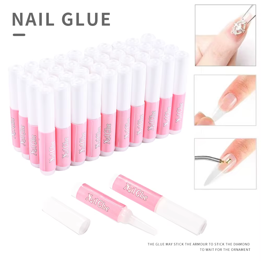 Colle à ongles professionnelle Super forte, 40 pièces, à pression, à séchage rapide, longue durée, p