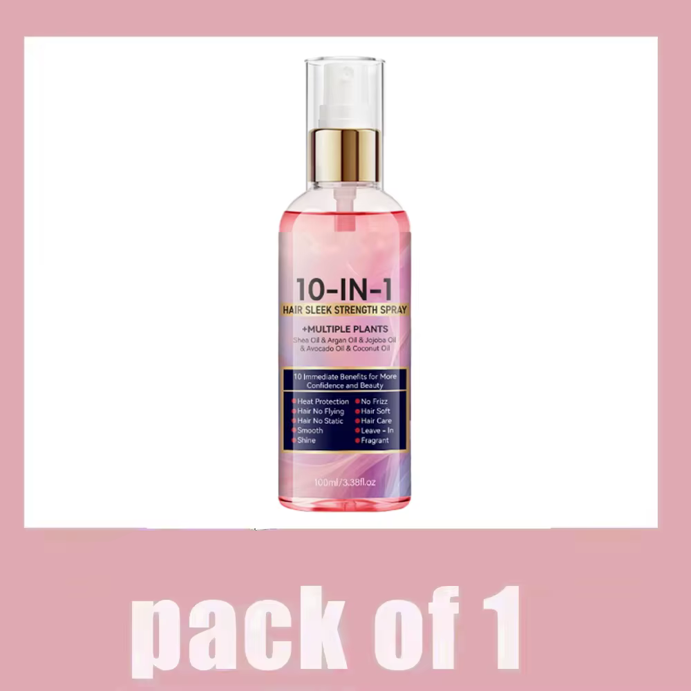 Spray capillaire 10 en 1 sans rinçage pour réparer les cheveux secs, lisser, hydrater et coiffer