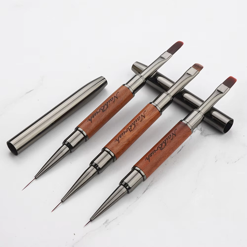 Stylo à ongles Double extrémité, brosse de colle, stylo de photothérapie, brosse de revêtement de Ge