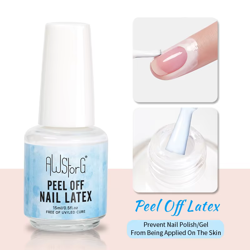 AWStorG 15ML Gel de Base en Fiber de caoutchouc pour ongles cassés réparés en fibre de verre clair C