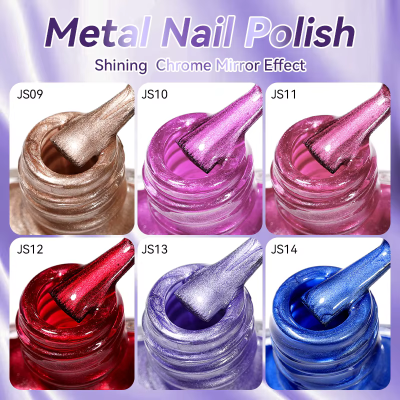 LILYCUTE 7ml miroir métallique Vernis à ongles pas besoin de lampe UV LED fournitures pour ongles Ve
