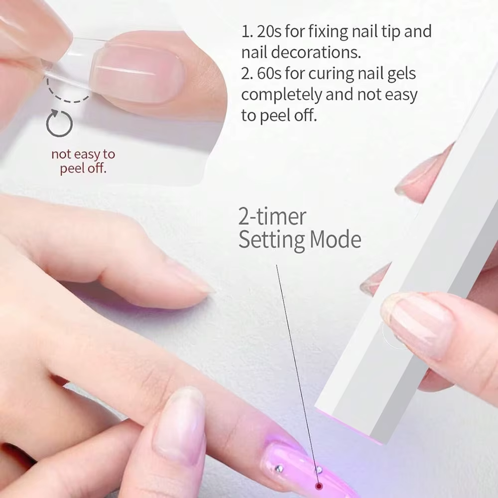 LINMANDA Minicure lumière UV portative pour ongles en Gel lampe à ongles UV Portable lampe à ongles 