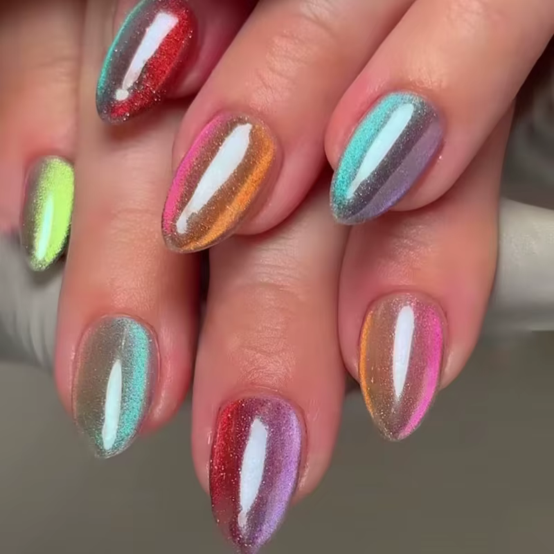 24 pièces fleur rose amande presse sur ongles Kawaii faux ongles portable ongles à coller faux ongle