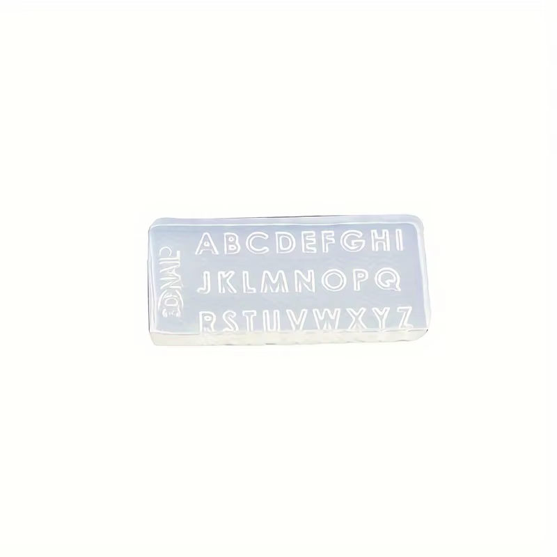 Moule à ongles en silicone avec lettre 3D, mini lettre A-Z, moule en résine, 26 lettres, outils pour