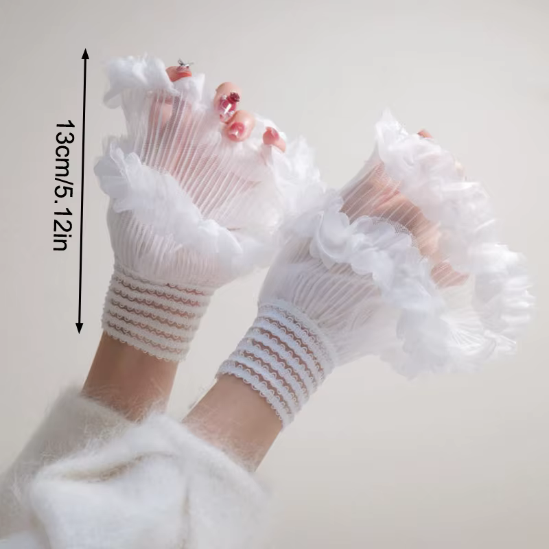 Équipement Photo pour ongles, maille courte, poignet, fausses manches, manucure décorative, faux man
