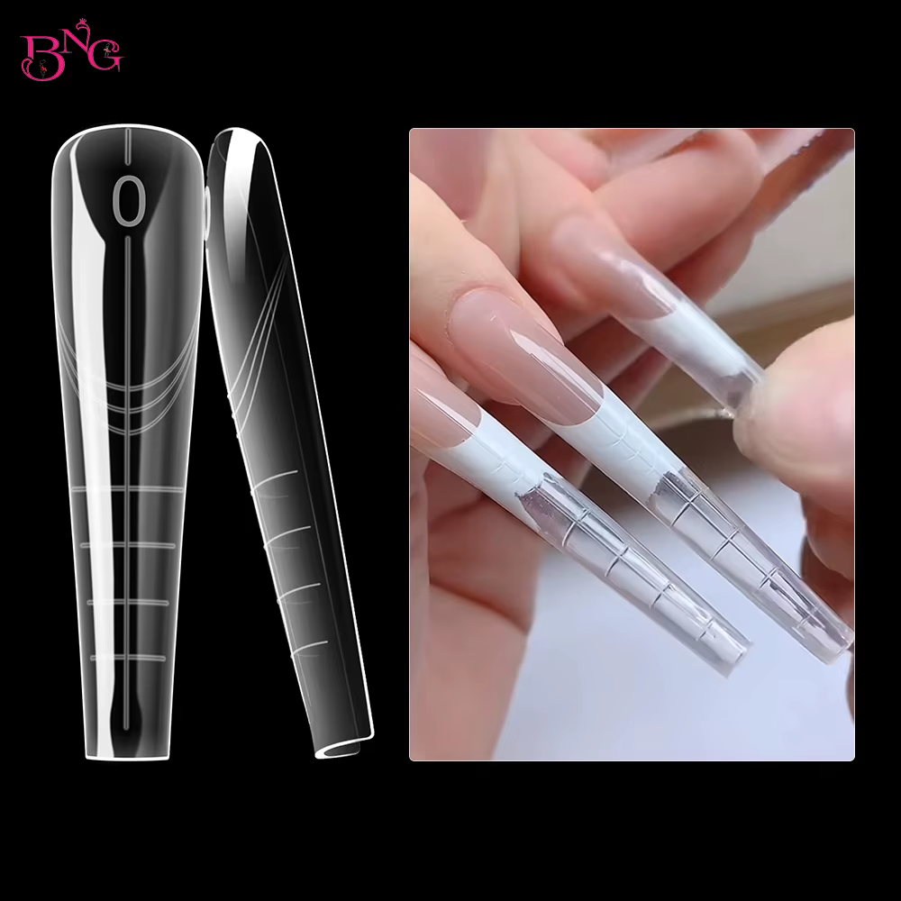 BNG 70/140 pièces griffe de chat ongles incurvés double formes pour Extension acrylique réutilisable