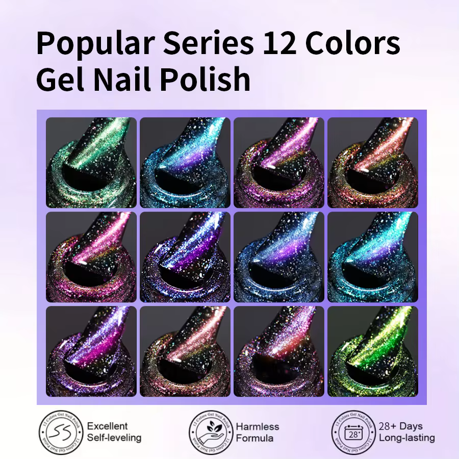 RSNAIL 9g Galaxy oeil de chat Gel vernis à ongles amélioré Gel magnétique scintillant paillettes Sem