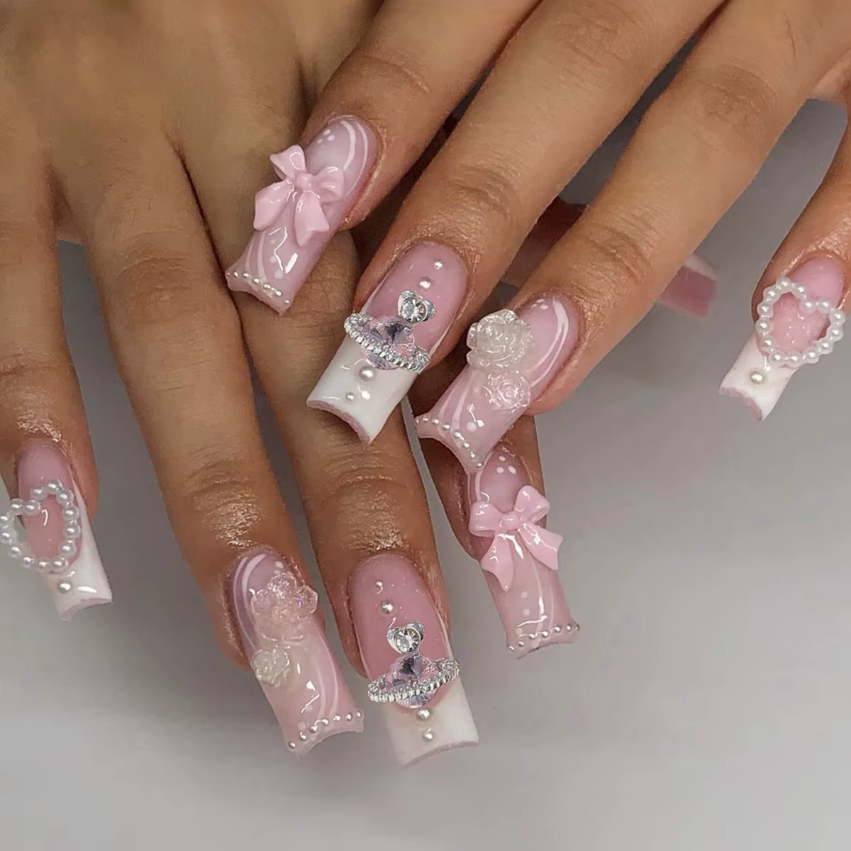 Faux Ongles Longs et Courts pour Femme et Fille, Nministériels d Floral Mignon, Décoration à 50 Poin