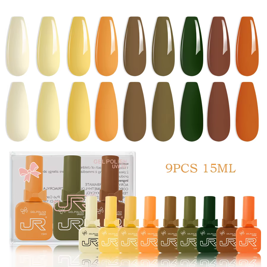 JR-Ensemble de Verhéritage à Ongles Gel UV LED, Rouge, Rose, Nude, à Tremper, à Faire Soi-Même, pour