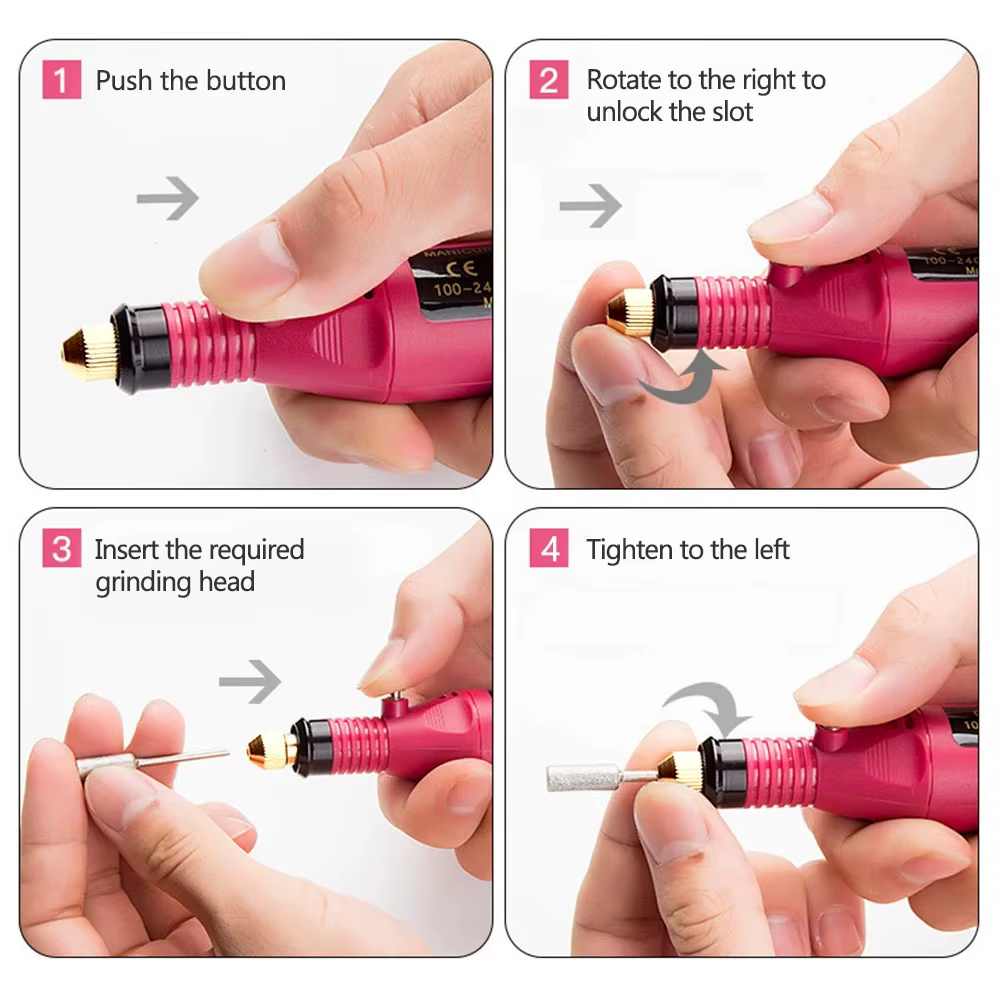 LINMANDA haute qualité perceuse à ongles ensemble ponceuse à ongles électrique Gel dissolvant de ver
