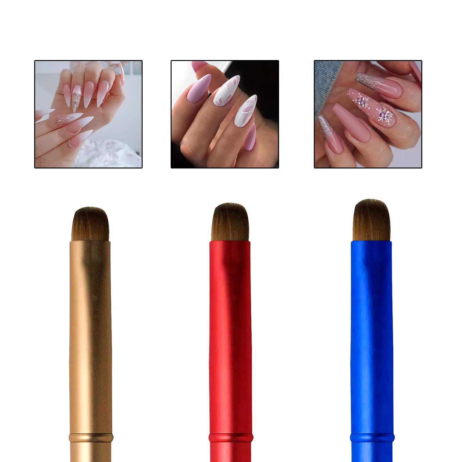 Brosse à ongles française de qualité supérieure avec manche élégant – Parfaite pour les manucure en 