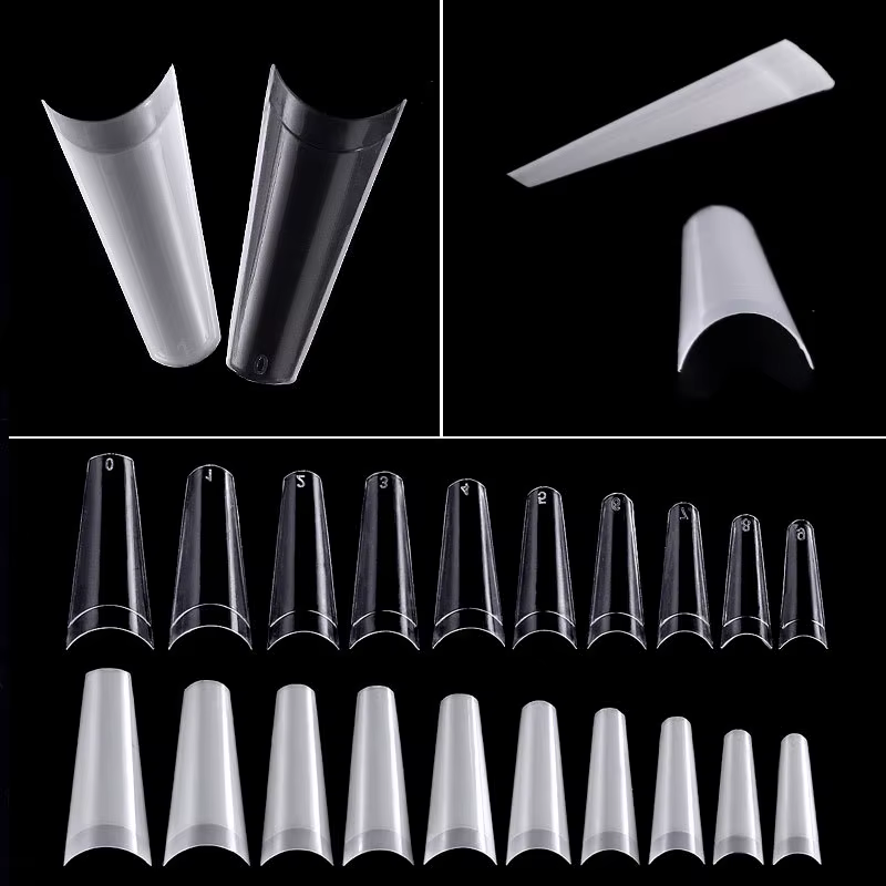 500 faux ongles Art conseils français naturel cercueil Transparent faux ongles conseils pour acryliq