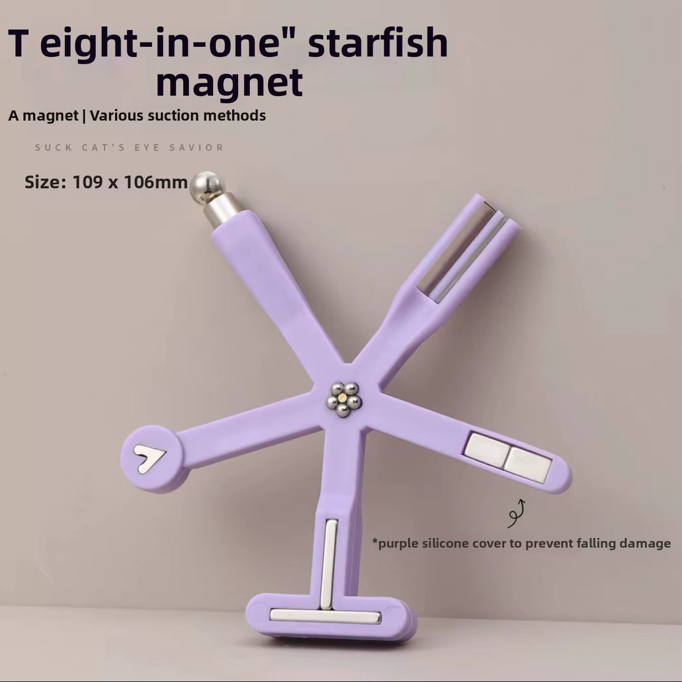 Nouveau magnétique à ongles 8-en-1 multifonctionnel pour attirer les perles de verre, les vernis à o