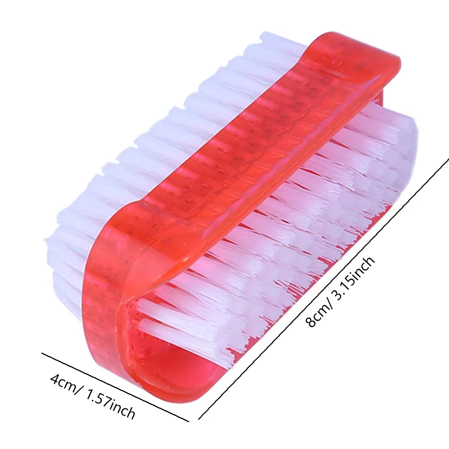 Brosse de nettoyage des ongles double face, outil de manucure et de pédicure, idéal pour les ongles