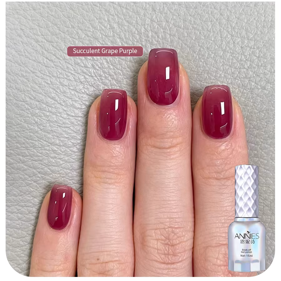 Vernis à ongles Gel nu d'été, Semi-Permanent, à tremper, UV/LED, Transparent, réfléchissant, pour br