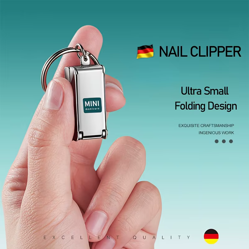 Coupe-ongles pliable et Portable, 1 pièce, ciseaux à ongles de voyage, outils de manucure en acier i