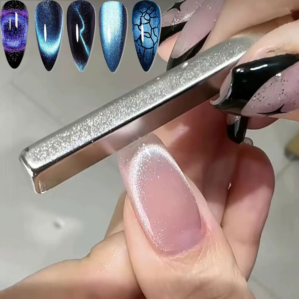Aimant yeux de chat à bande épaisse Super forte, pour vernis à ongles Gel, effet de bande de ligne 3