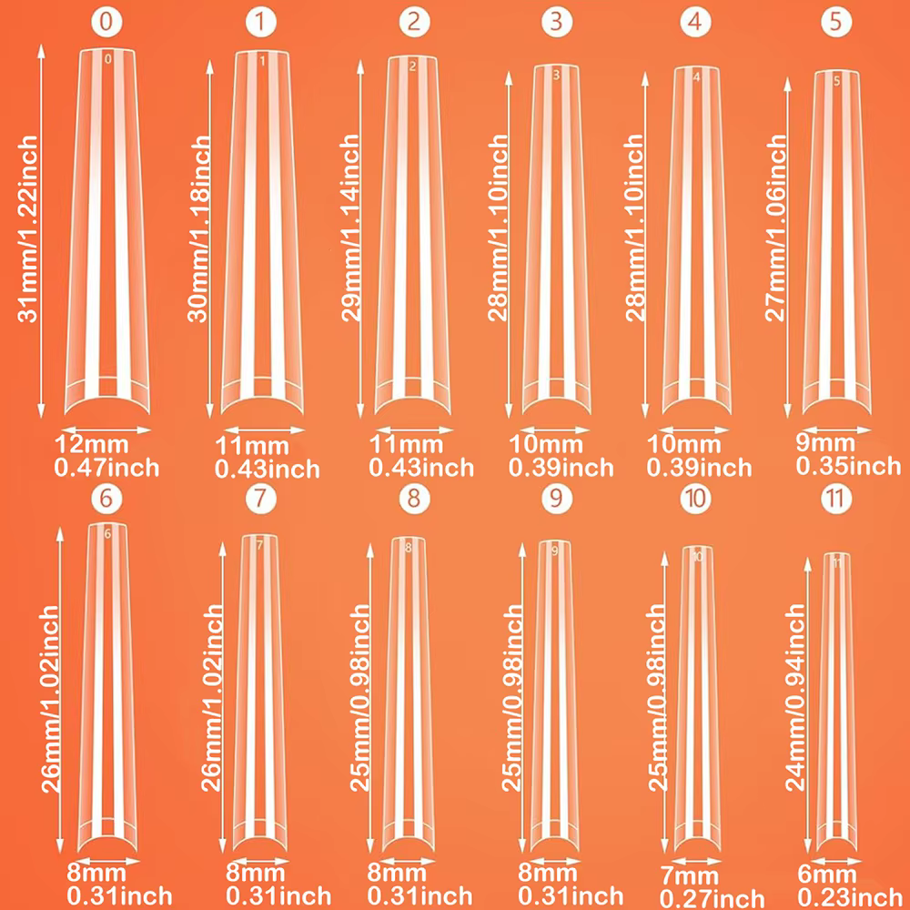 Embouts de cercueil longs et transparents, 120 pièces, pour Salons d'ongles en acrylique et Nail Art