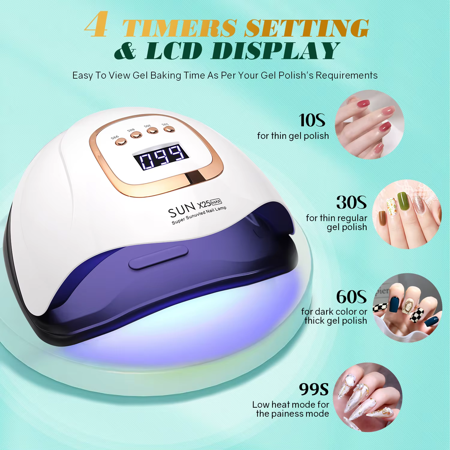 Lampe à ongles UV LED 380W, pour le Salon de maison, lampes de séchage puissantes pour tous les vern