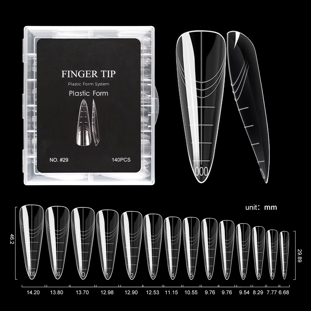 BNG 140 pièces ovale amande haut ongles Extension moules Kit de manucure couverture complète formes