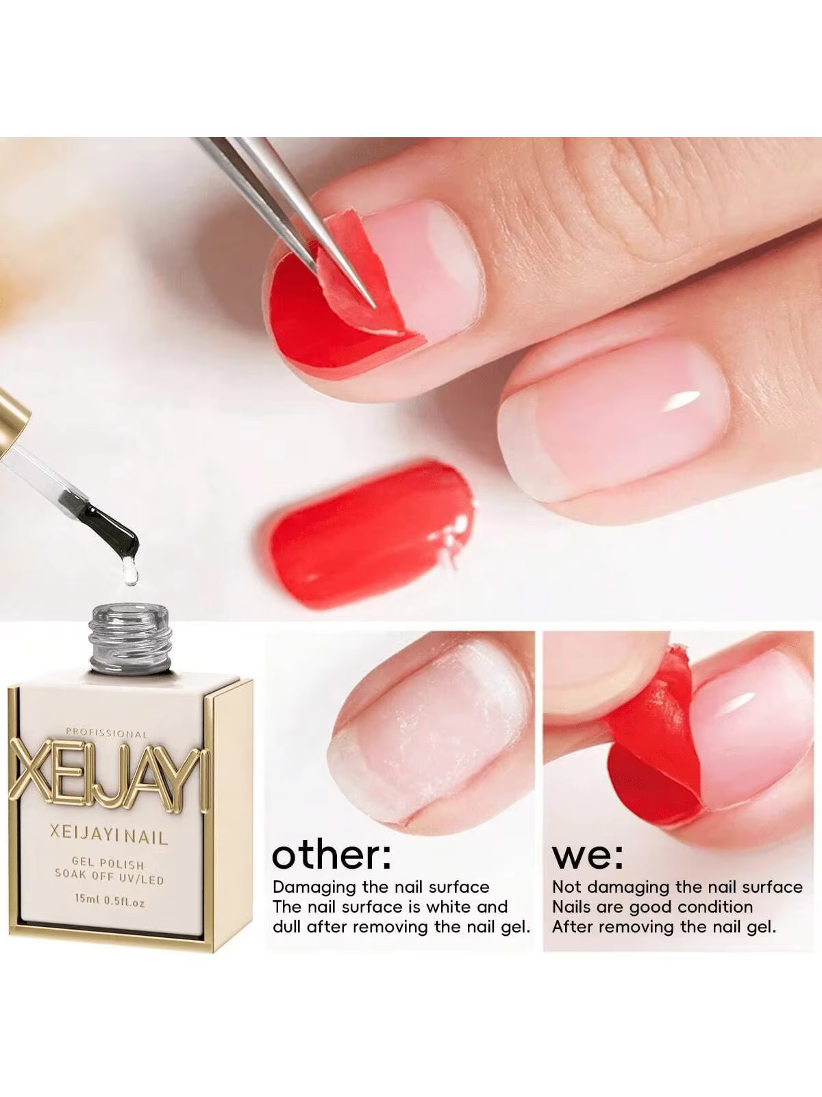Gel de base d'entraînement pelable de 15 ml - Gel d'entraînement amovible durcissable UV/LED pour na