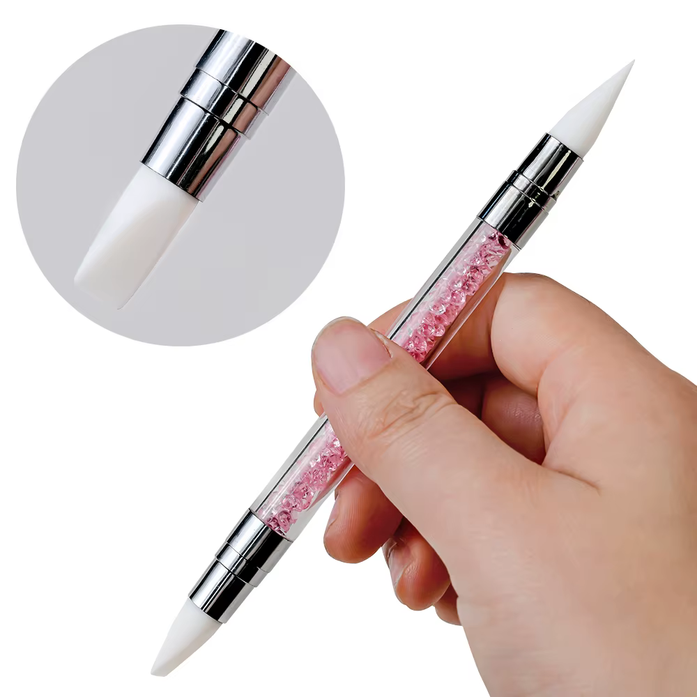 Stylo à points en Silicone pour Nail Art, Double tête, perceuse, strass, sélecteur de pierres précie