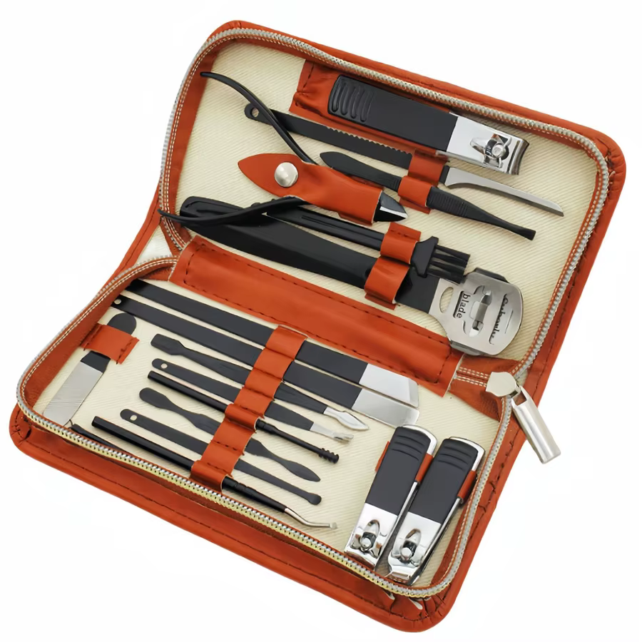 Kit de soins des ongles en acier inoxydable, ensemble de manucure, Kit de pédicure professionnel, Ki