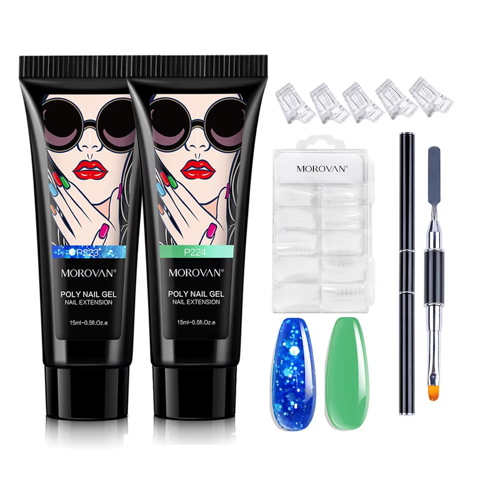 XR-Kit de gel pour ongles avec 100 faux ongles et brosse, kit de démarrage PINCEF, kit d'extension d