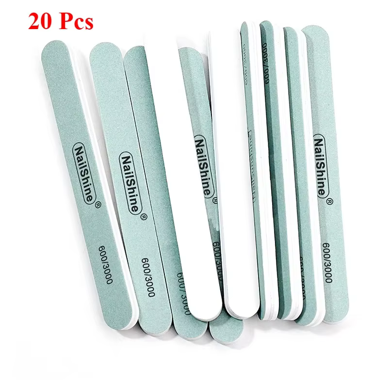 Lime à ongles : planches émeri de grain 600/3000 pour ongles, 10 pièces de lime à ongles grossière d