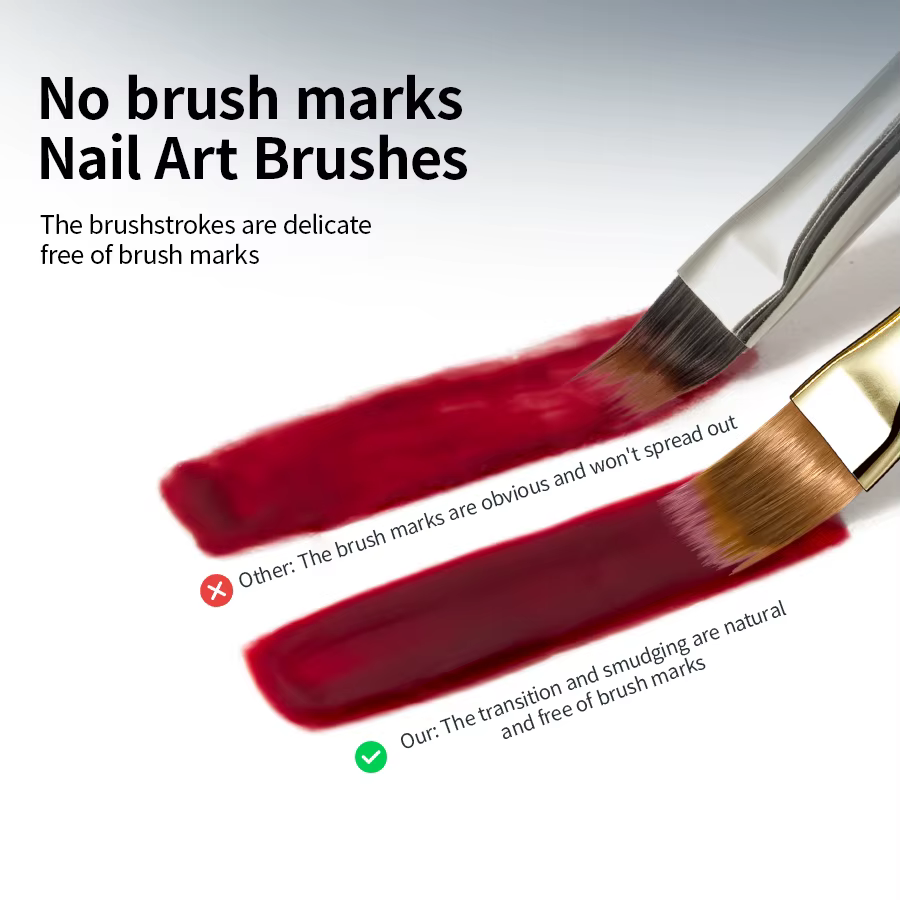 RSNAIL 1/2/5 pièces pinceau pour Nail Art élasticité brosse de balayage bricolage dégradé Nail Art p