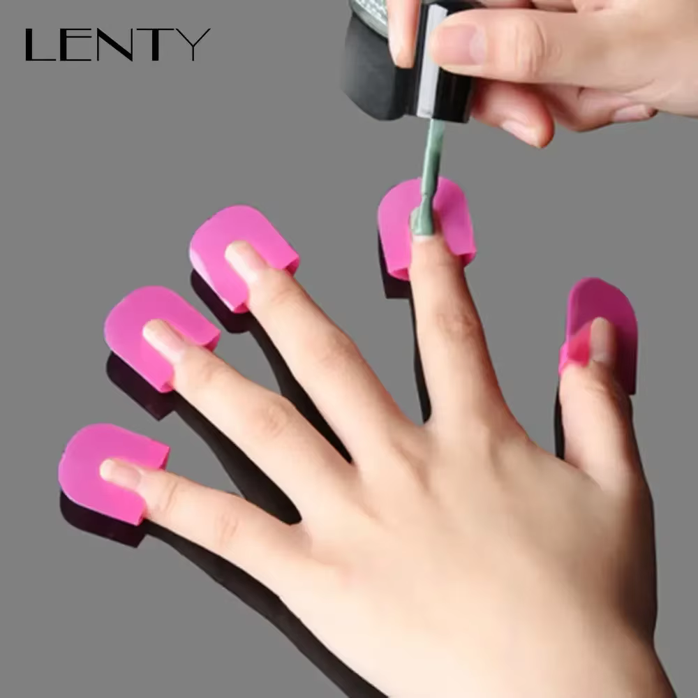 Bouclier de vernis en forme de courbe G, 26 pièces/ensemble, 10 tailles, protection des ongles, couv