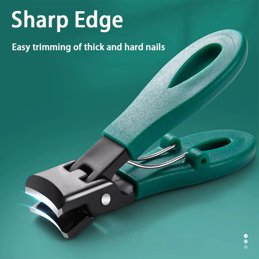Coupe-ongles Ultra tranchant Portable en acier inoxydable, ouverture à large mâchoire, anti-éclabous