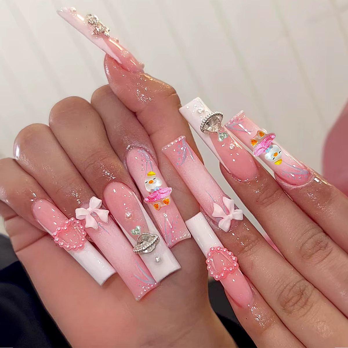 Faux Ongles Longs et Courts pour Femme et Fille, Nministériels d Floral Mignon, Décoration à 50 Poin