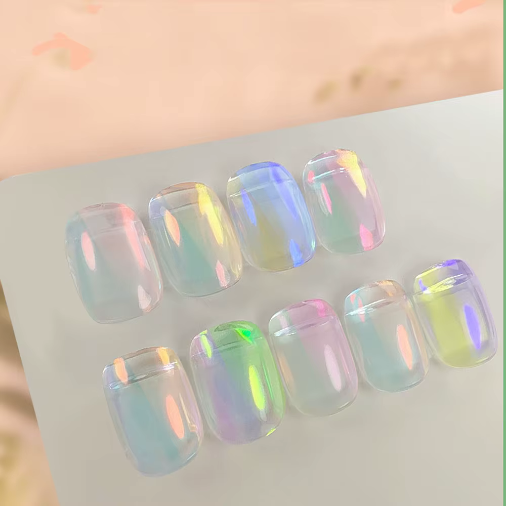 1 pot Chrome caméléon Aurora poudre à ongles effet métallique ongles paillettes Pigment miroir ongle