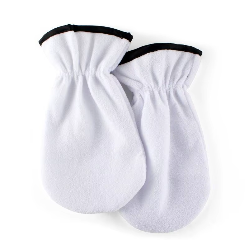 Gants de soins isolants en flanelle, 1 paire, ouverture élastique, Protection des ongles, thérapie d