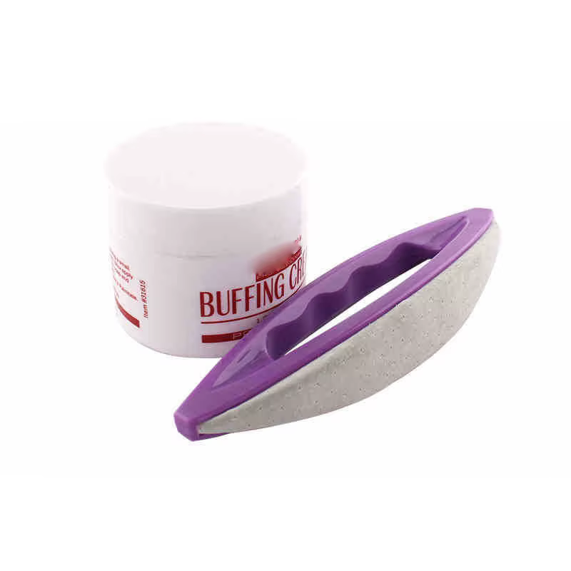 Professionnel 2 pièces/ensemble Nail Art crème de polissage + tampon en cuir vernis ensemble outil à