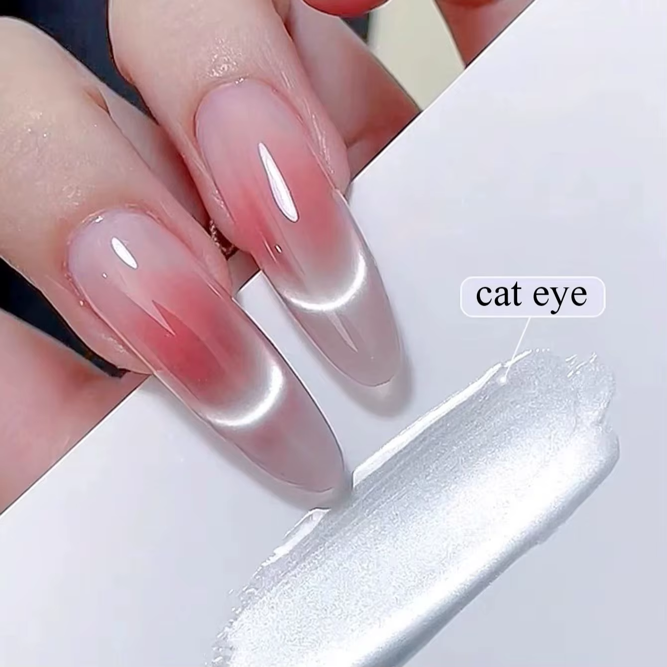 1-9 pièces TC Flow Light Vernis à ongles gel effet œil de chat blanc ultra brillant, gel UV à retire