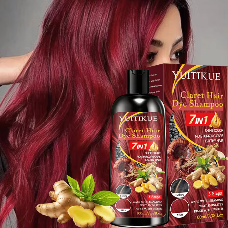 YUITIKUE 7 en 1 Shampooing Colorant Hydratant Brillant Nettoyant et Nourrissant pour Cheveux 100ml