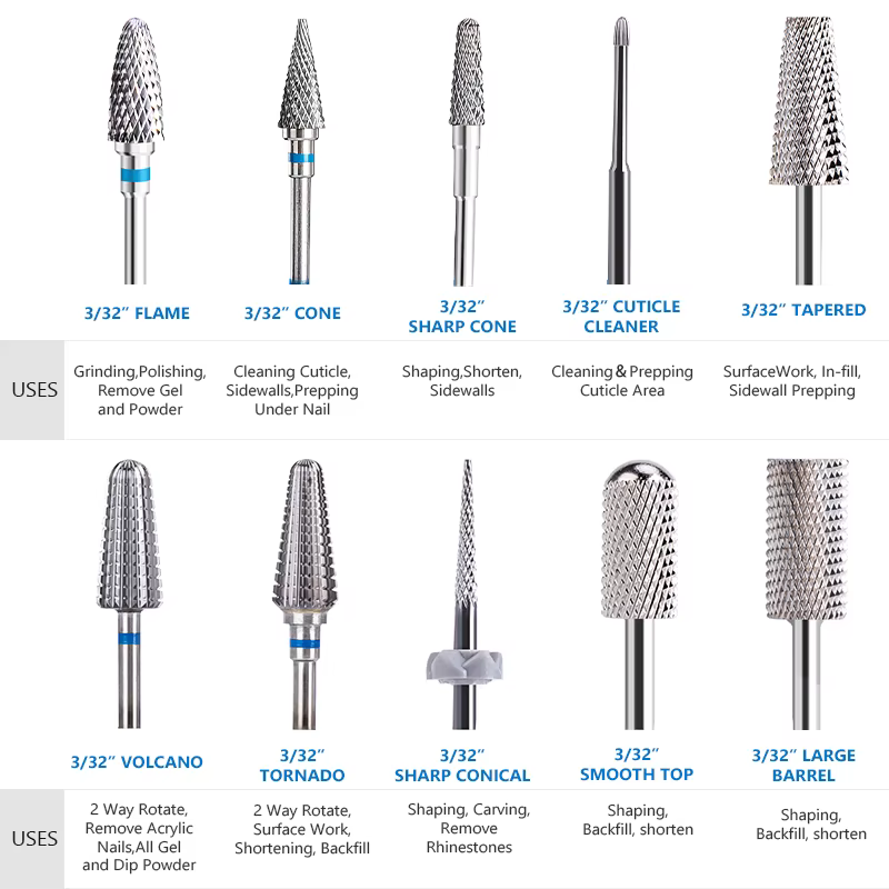 LadyMisty foret à ongles électrique fraises à ongles coupe pour Machine de manucure accessoires pour