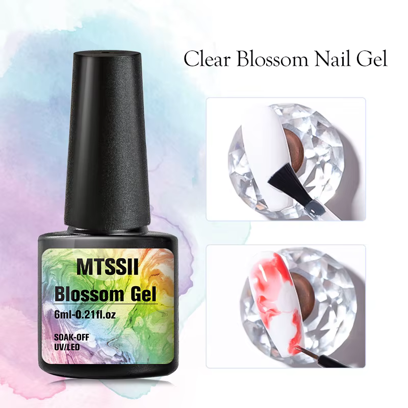 Vernis fonctionnel à effet d'épandage de fleurs de Gel fleuri pour ongles, 7ml, facile à appliquer p