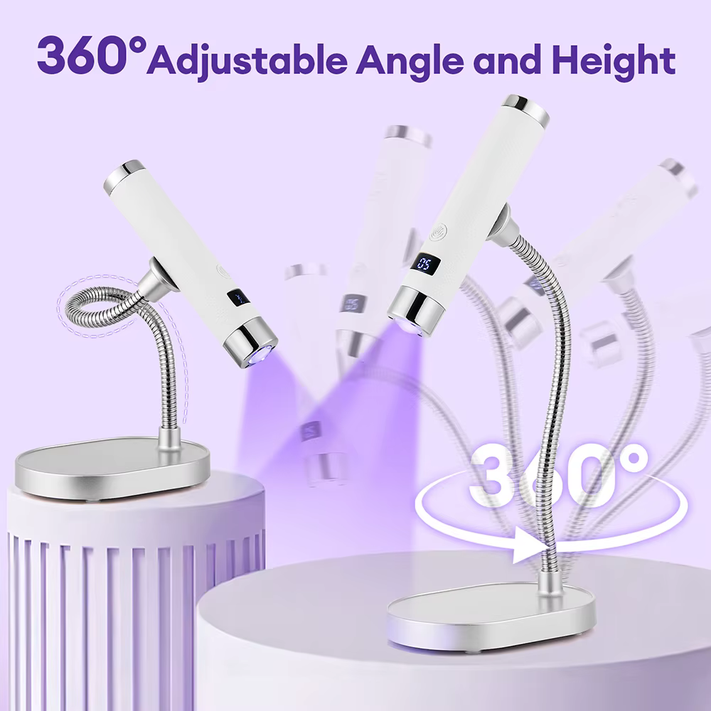 Sèche-ongles Portable UV, lampe à ongles en Gel Rechargeable avec tuyau Flexible, lumière de thérapi