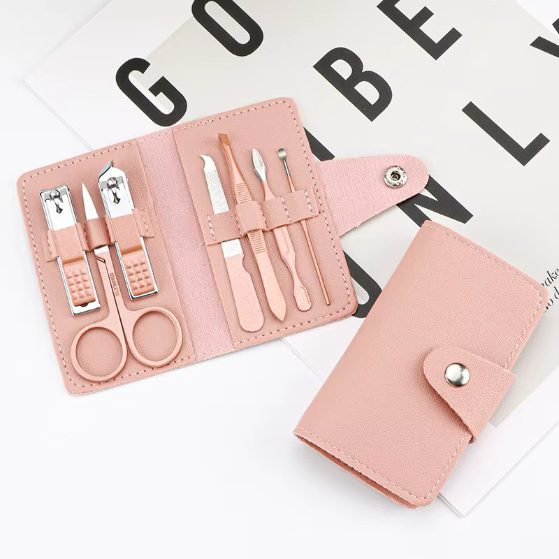 Kit de manucure et pédicure professionnel pour femme – Ensemble de 7 pièces avec outils en acier ino