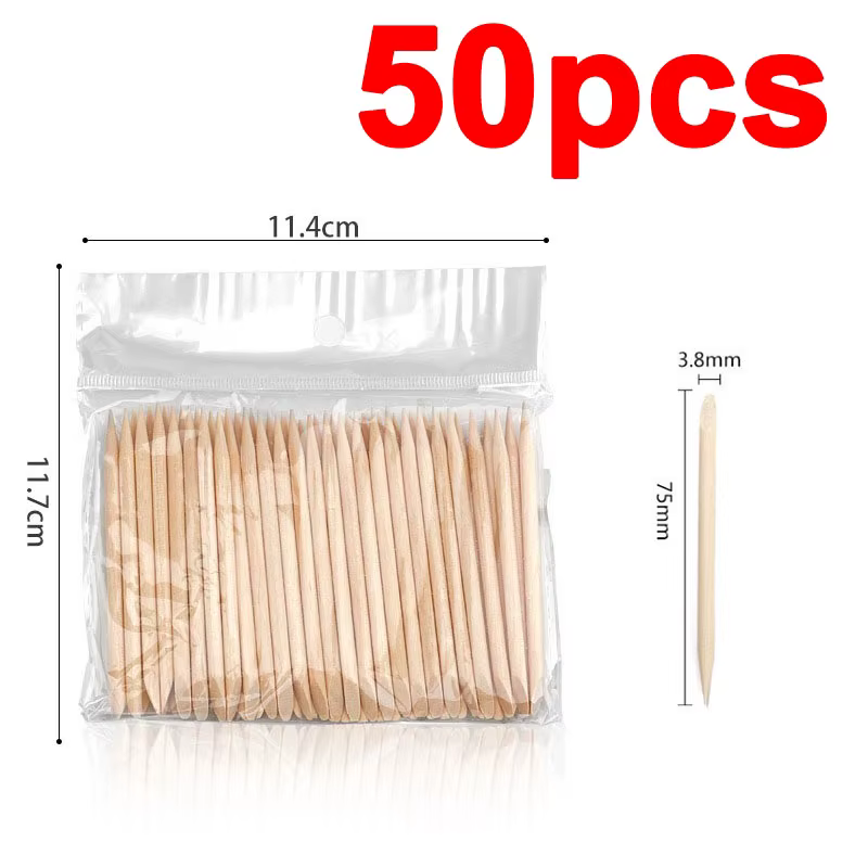 Bâtons en bois pour ongles, pour nettoyer les ongles, baguettes en palissandre, poussoir à cuticules
